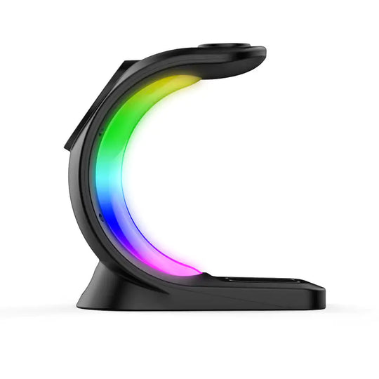 4 In 1 Magnetic Wireless Charger Fast Charging For Smart Phone Atmosphere Light Charging Station