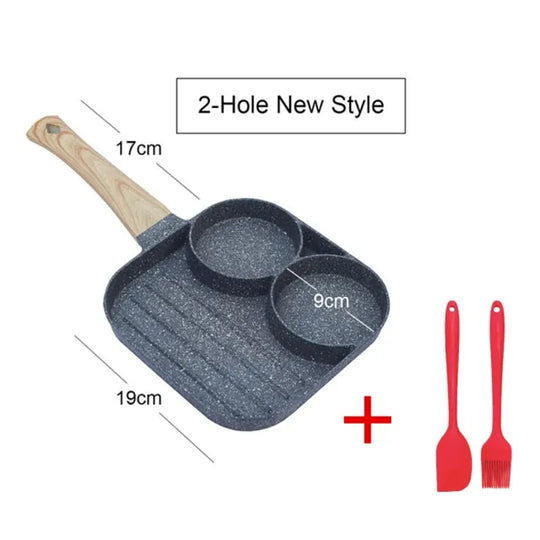 2/4 Hole Thickened Omelet Pan Non-stick