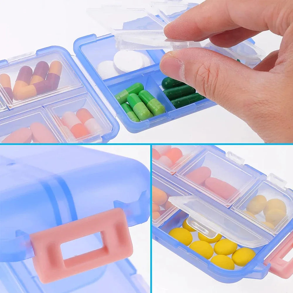 ClarityVault™ 10-Grid Pill Organizer