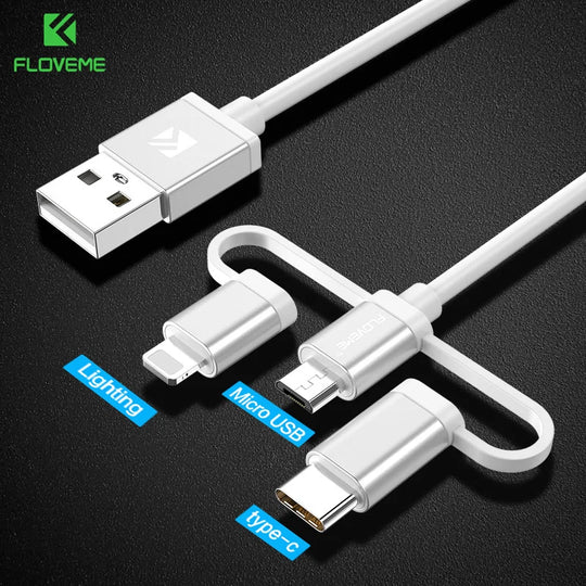 3 in 1 Charging Cable Micro USB Type C