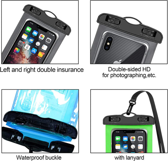 3 Pack Waterproof Floating Cell Phone Pouch Dry Bag Case Cover