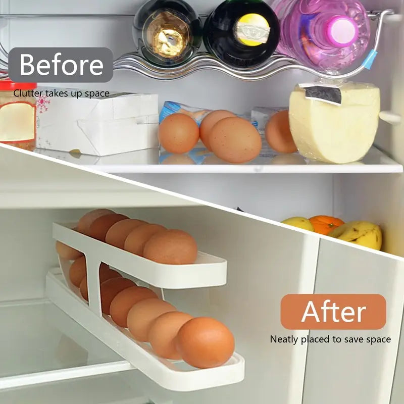 Automatic Scrolling Egg Rack Holder Storage Box