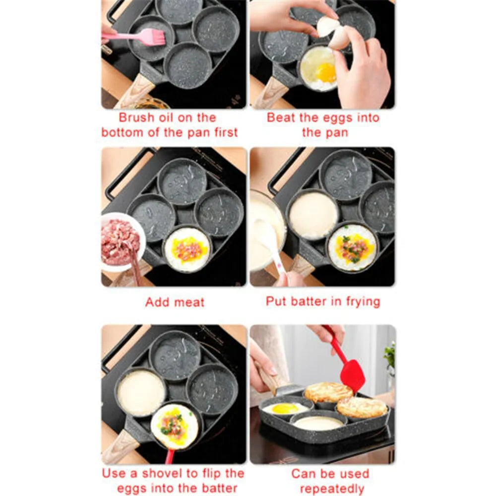 2/4 Hole Thickened Omelet Pan Non-stick