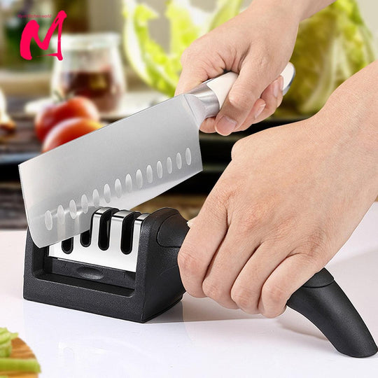 Purtly Knife Sharpener - Kitchen 3 Segment Knife Sharpener