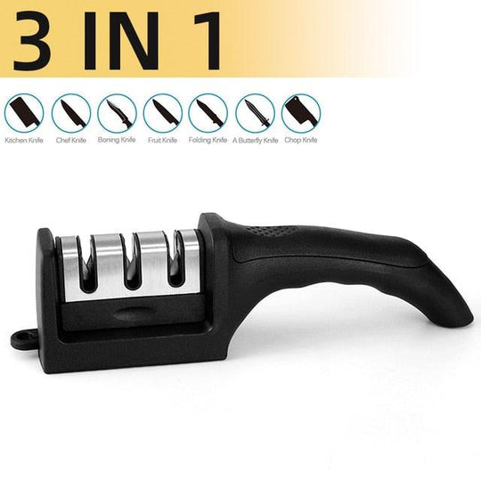 Purtly Knife Sharpener - Kitchen 3 Segment Knife Sharpener