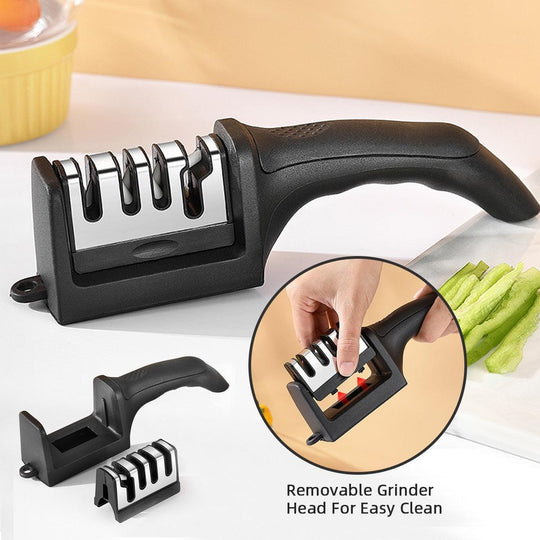 Purtly Knife Sharpener - Kitchen 3 Segment Knife Sharpener